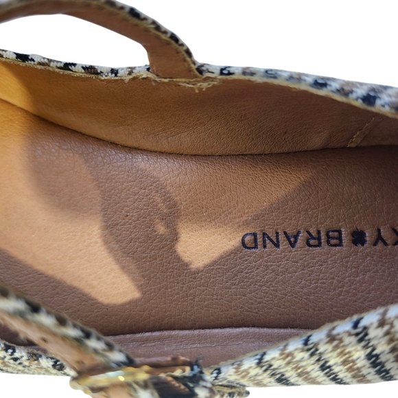 Lucky Brand Sz 6.5 Mary Jane Flats Houndstooth Office Siren Preppy Retro Boho - Picture 4 of 10